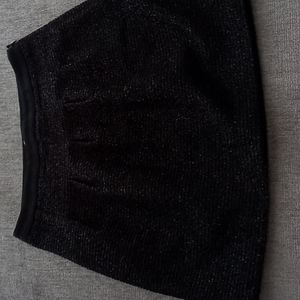 LOFT Black Tweed Shimmer Skirt